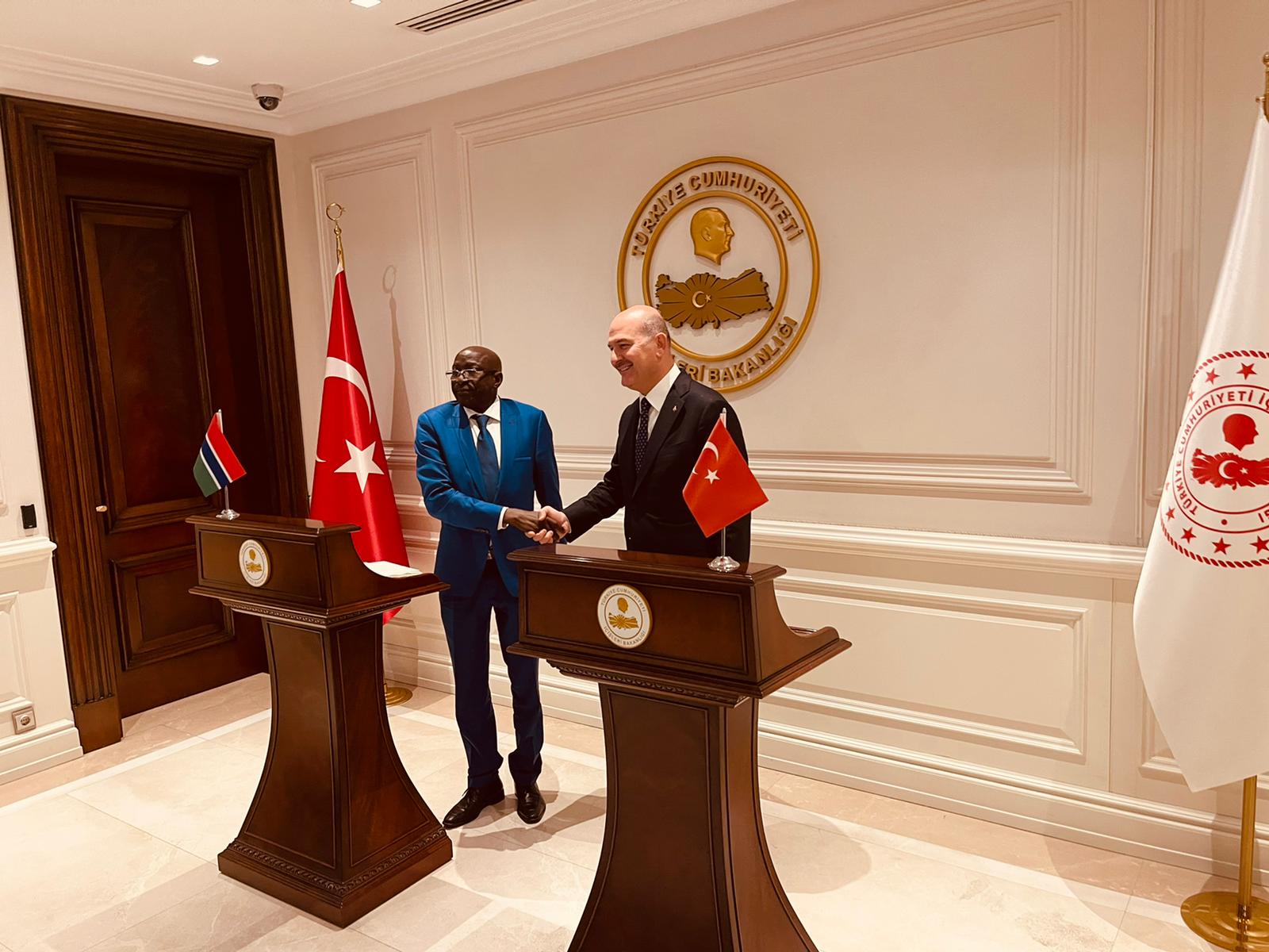 The Ministers of Interior of Gambia and Turkey