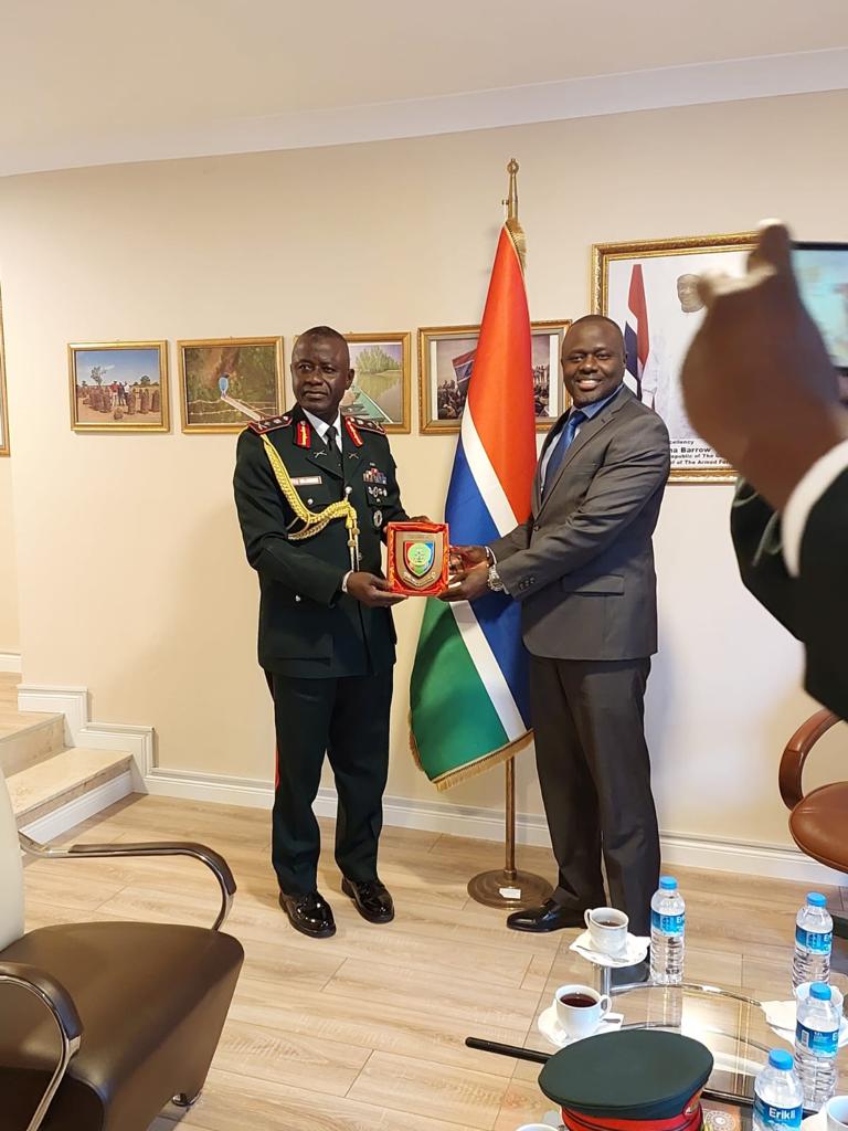 Courtesy visit to the Gambia embassy by Lt. General Yankuba Drammeh