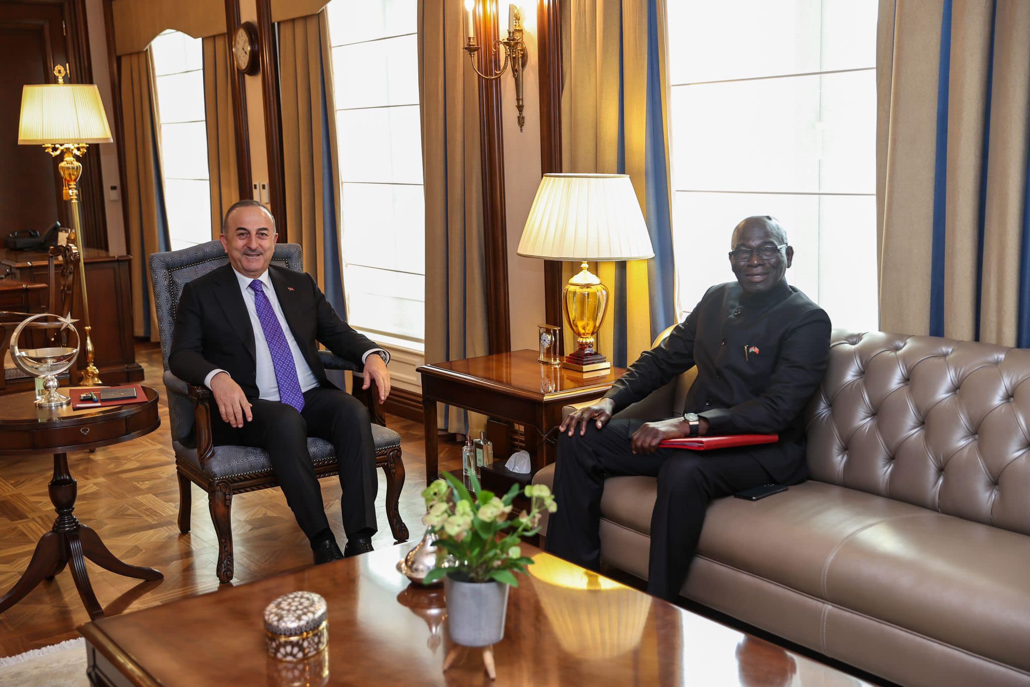 H.E. Ambassador Alkali F. Conteh paid a courtesy call to H.E. Mevlut Cavusoglu, Foreign Minister of Turkiye