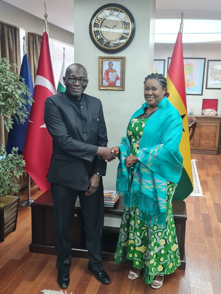 Courtesy call on H.E. Francisca Ashietey-Odunton, Ghanian Ambassador to Turkiye, on Tuesday  2nd May 2023.